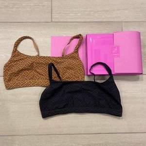 NWT FENDI X SKIMS Scoop Bralette Pack Size M.